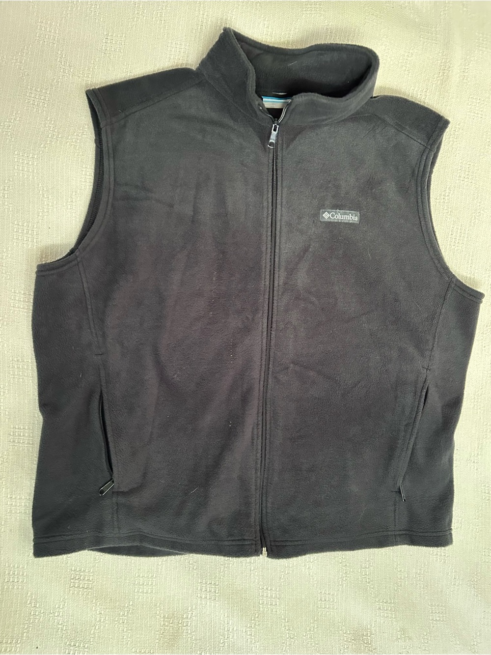 Columbia Grey Fleece-Lined Zip-Up Vest - XL